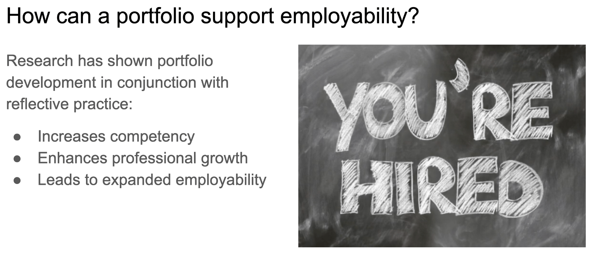 Image: How can a portfolio support employability?