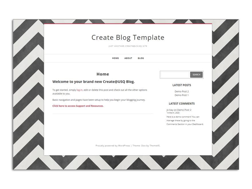 Screenshot - Basic Blog Template